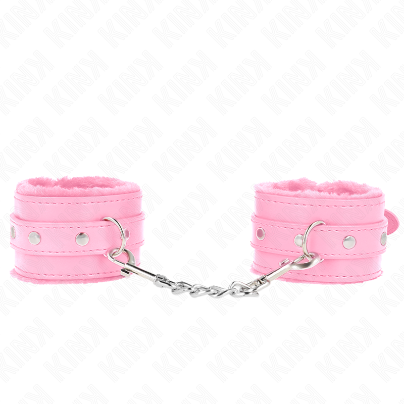 KINK - PREMIUM PINK LEATHER LINING WRIST WITH ADJUSTABLE PINK BELT 17-29 CM X 6 CM