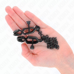 KINK - PINÇAS DE CORRENTE PLANA PRETAS 30 CM