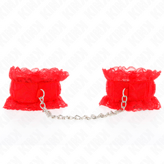 KINK - PUNHOS ELÁSTICOS DE RENDA VERMELHO