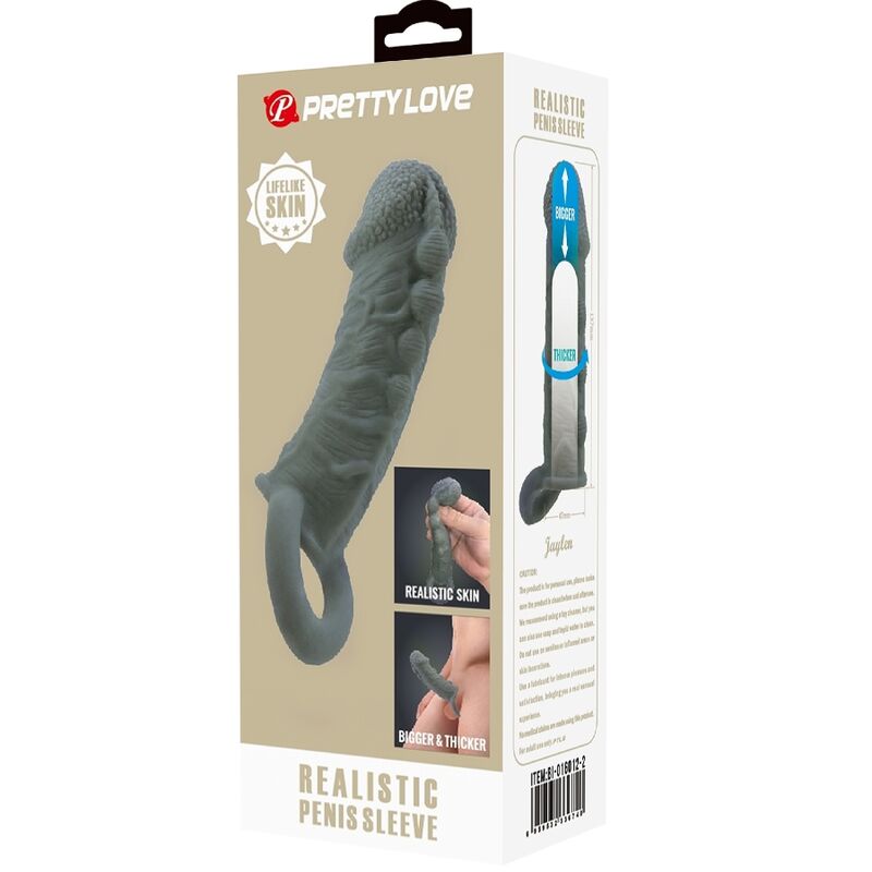 PRETTY LOVE - REALISTIC SLEEVE FOR PENIS ENLARGEMENT AND GRAY DELAY
