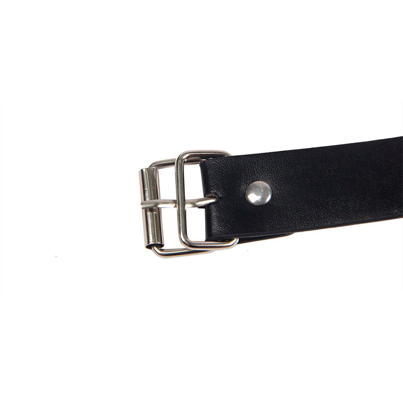 SUBBLIME - 953720 BONDAGE LEATHER STRAPS BREAST CLAMPS BLACK ONE SIZE