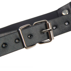 SUBBLIME - 953720 BONDAGE LEATHER STRAPS BREAST CLAMPS BLACK ONE SIZE