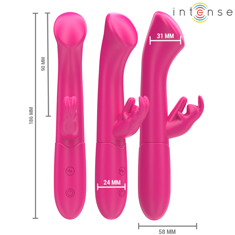 INTENSE - JULIET RABBIT VIBRATOR 18.6 CM 10 VIBRATIONS PINK