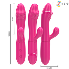 INTENSE - IVY VIBRADOR FLEXÍVEL 10 VIBRAÇÕES COM LÍNGUA ESTIMULANTE ROSA