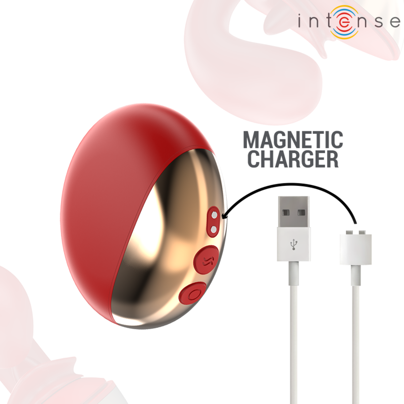 INTENSE - MARIAH U-SHAPED VIBRATOR AND STIMULATOR 10 VIBRATIONS RED
