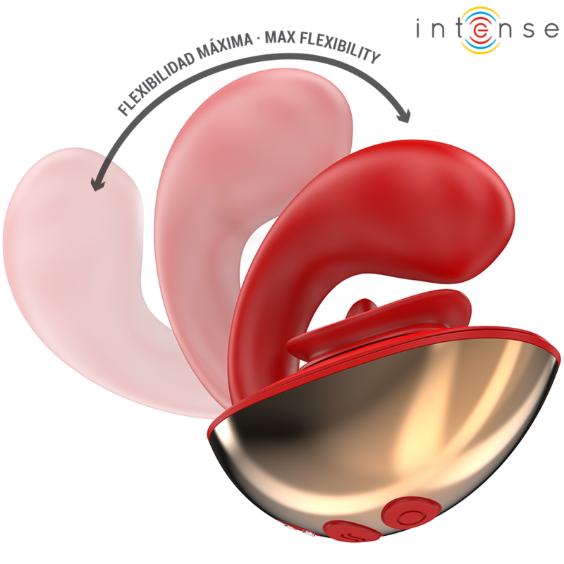 INTENSE - MARIAH U-SHAPED VIBRATOR AND STIMULATOR 10 VIBRATIONS RED