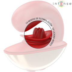 INTENSE - MARIAH U-SHAPED VIBRATOR AND STIMULATOR 10 VIBRATIONS RED