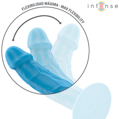 INTENSE - PHOEBE VIBRADOR REALISTA 10 VIBRAÇÕES AZUL CONTROLE REMOTO