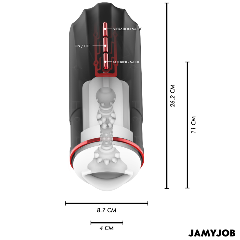 JAMYJOB - MEGABITE AUTOMATIC MASTURBATOR WITH 5 SUCTION AND VIBRATION MODES
