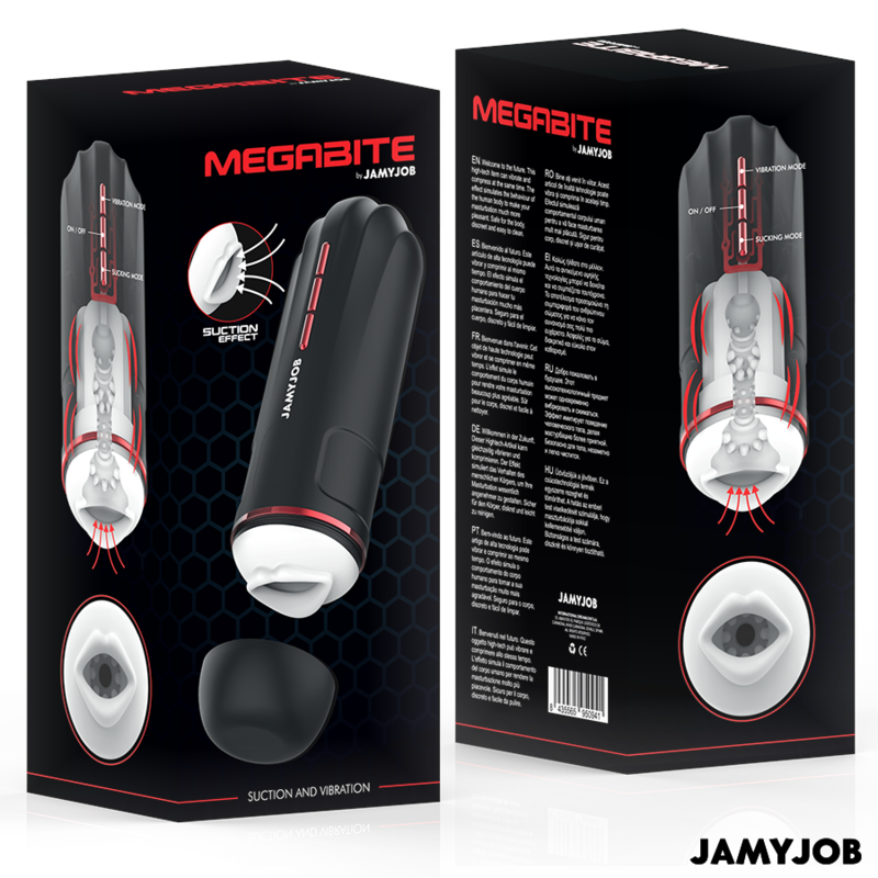 JAMYJOB - MEGABITE AUTOMATIC MASTURBATOR WITH 5 SUCTION AND VIBRATION MODES