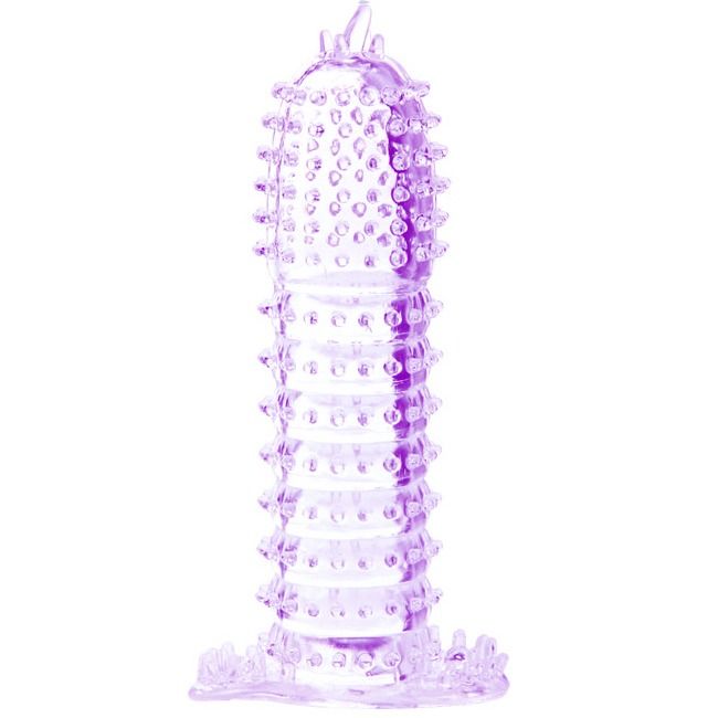 BAILE - PURPLE STIMULATING DOTS PENIS SHEATH 14 CM