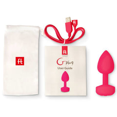 G-VIBE - FUNTOYS GPLUG LARGE NEON PINK RECHARGEABLE ANAL VIBRATOR 3.9 CM