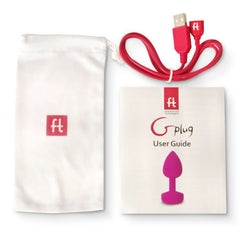 G-VIBE - FUNTOYS GPLUG LARGE NEON PINK RECHARGEABLE ANAL VIBRATOR 3.9 CM