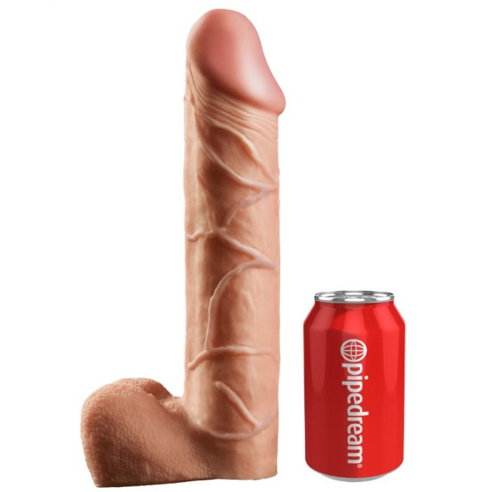 KING COCK - 30.5 CM HOLLOW STRAP-ON SUSPENSION SYSTEM - MEAT