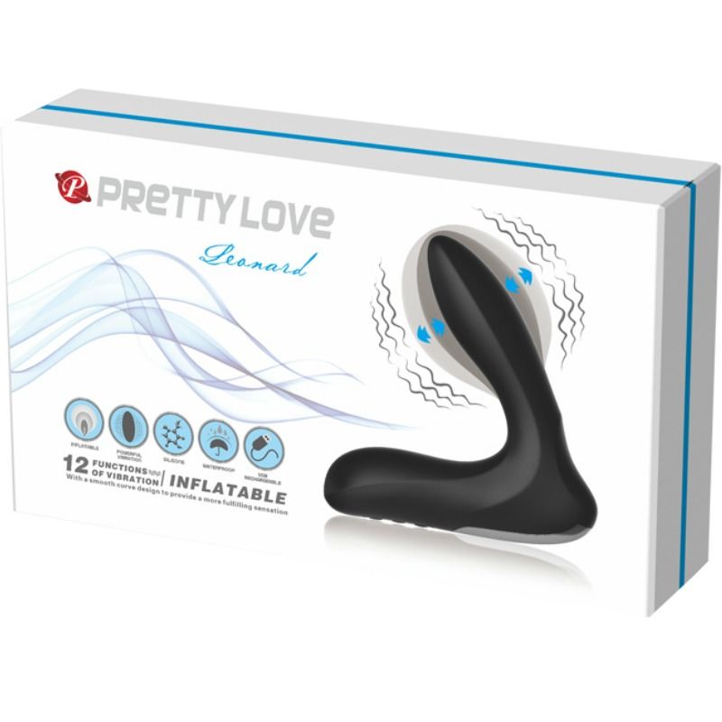 PRETTY LOVE - LEONARD INFLATABLE PROSTHETIC MASSAGER WITH VIBRATION