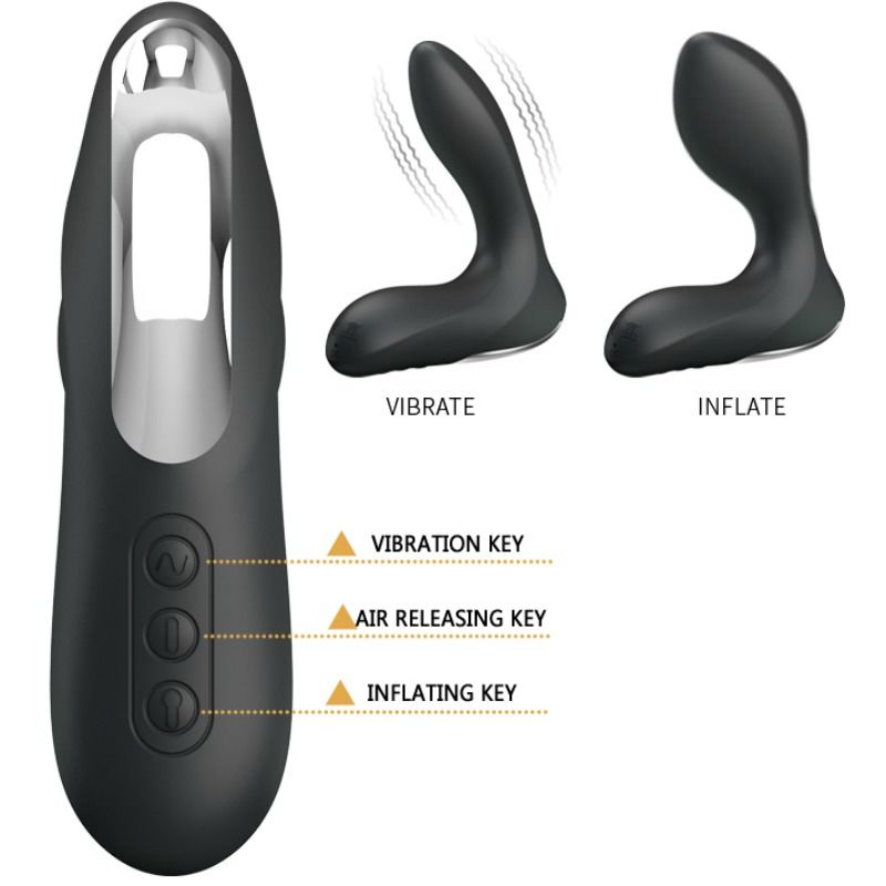 PRETTY LOVE - LEONARD INFLATABLE PROSTHETIC MASSAGER WITH VIBRATION