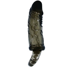 BAILE - PENIS EXTENDER COVER WITH TESTICLE HANDLE BLACK 13.5 CM