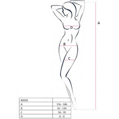 PASSION - WOMAN BS020 BODYSTOCKING PRETO TAMANHO ÚNICO
