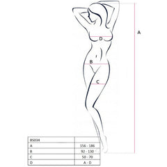 PASSION - WOMAN BS034 BODYSTOCKING PRETO TAMANHO ÚNICO
