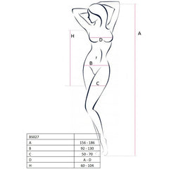 PASSION - MULHER BS027 VESTIDO PRETO ESTILO BODYSTOCKING TAMANHO ÚNICO