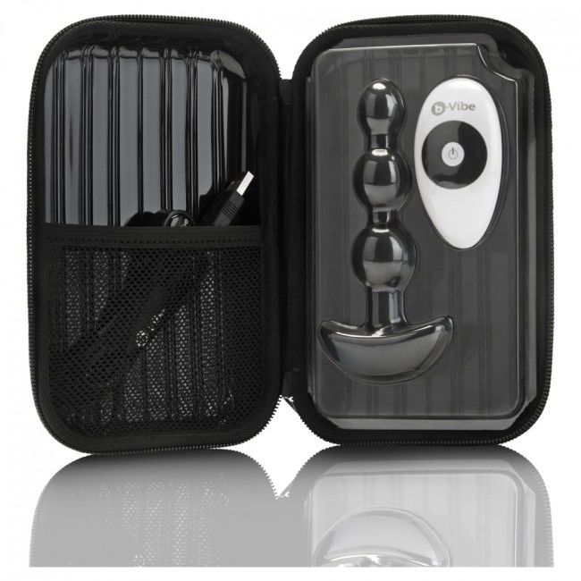 B-VIBE - ANAL TRIPLET BLACK REMOTE CONTROL BEADS