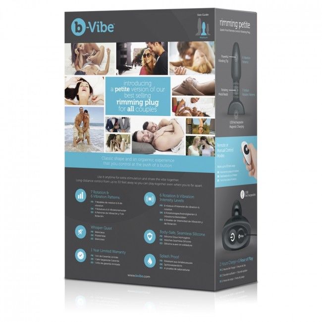 B-VIBE - REMOTE CONTROL ANAL PLUG RIMMING PETITE BLACK