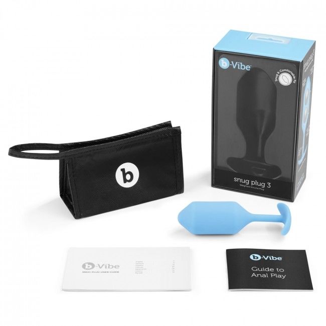 B-VIBE - SNUG 3 ANAL PLUG SKY BLUE