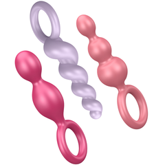SATISFYER - 3 PCS TRICOLOR BUTT PLUG SET