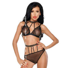 ME-SEDUCE - DOTTY CONJUNTO DUAS PEAS PRETO L/XL