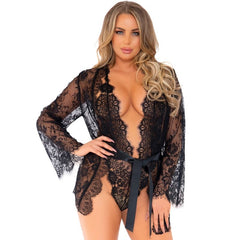 LEG AVENUE - TEDDY AND ROBE SET
