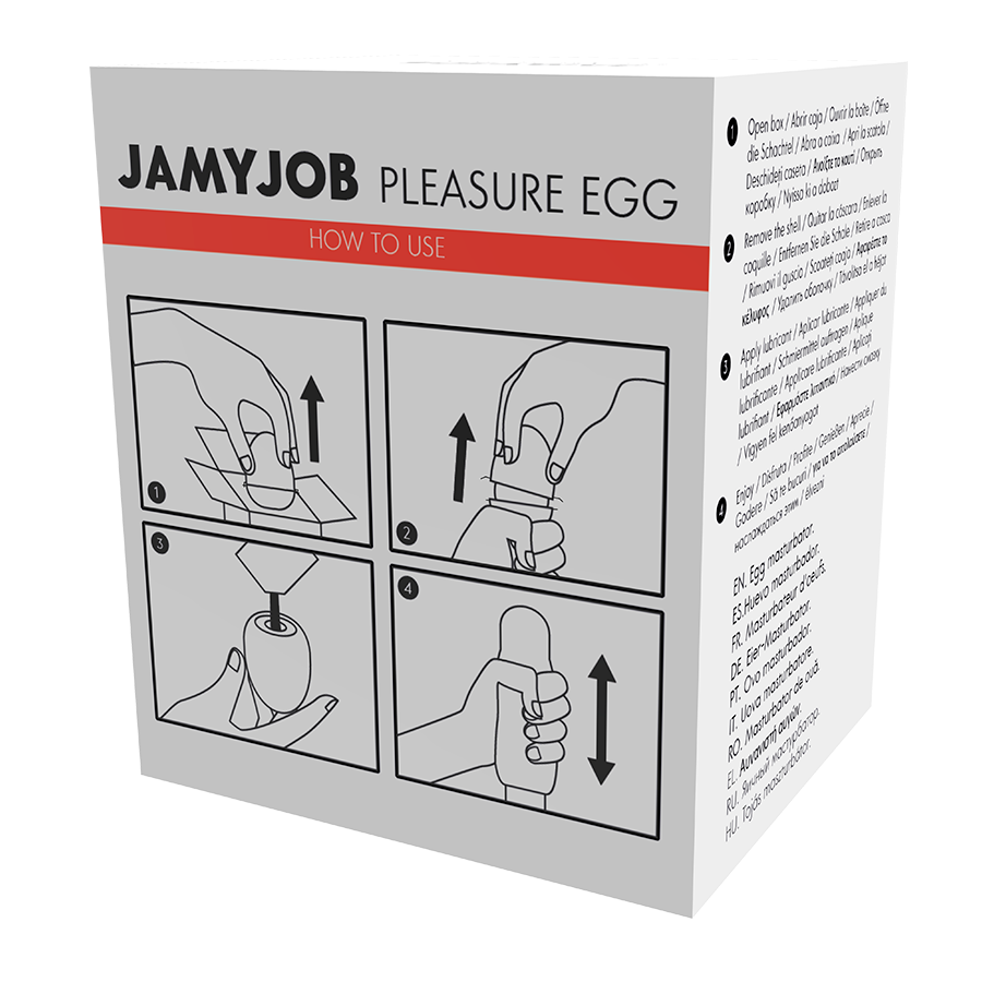 JAMYJOB - DISCRETT RED EDITION EGG MASTURBATOR