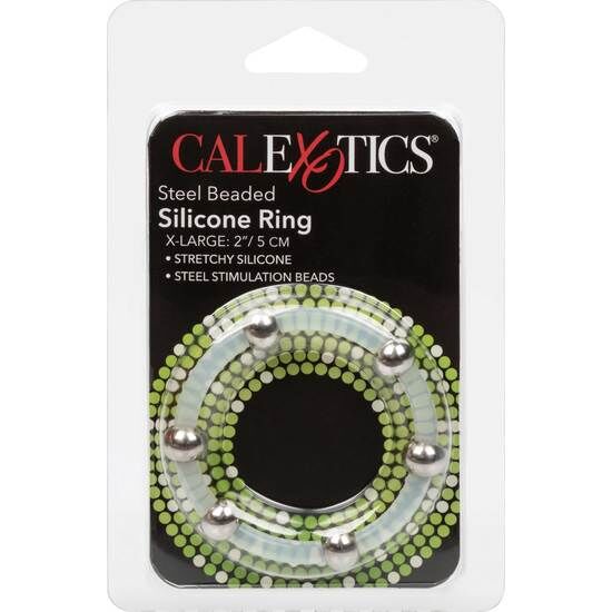 CALEXOTICS - SILICONE RING WITH XL STEEL BITS