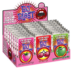 PIPEDREAMS - BJ BLAST STRAWBERRY / CHERRY &amp; GREEN APPLE - DISPLAY - 36 PC