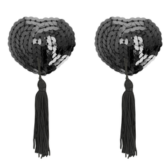 COQUETTE CHIC DESIRE - BLACK SEQUIN TOE COVERS