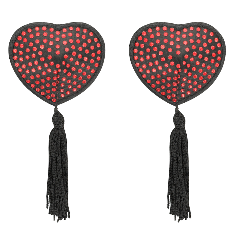 COQUETTE CHIC DESIRE - RED/BLACK TOE COVERS
