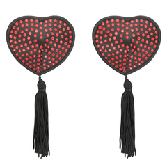 COQUETTE CHIC DESIRE - RED/BLACK TOE COVERS