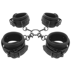 FETISH SUBMISSIVE - CONJUNTO DE ALGEMAS DE MÃOS E TORNOZELO COM FORRO DE NOPRENE