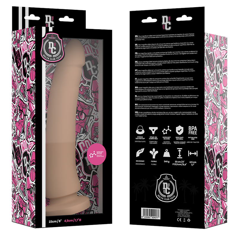DELTA CLUB - TOYS MEDICAL DILDO NATURAL SILICONE 23 CM -O- 4.5 CM