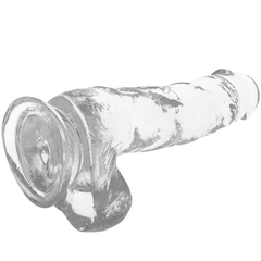 X RAY - HARNESS + TRANSPARENT DILDO WITH BALLS 18.5 CM -O- 3.8 CM