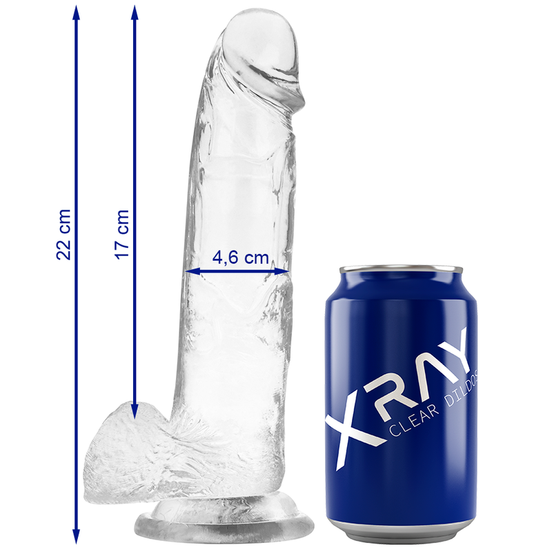 X RAY - HARNESS + DILDO WITH BALLS 22 CM -O- 4.6 CM