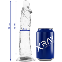 X RAY - HARNESS + TRANSPARENT DILDO 21 CM -O- 4 CM