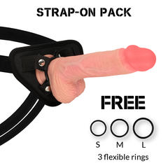 ROCKARMY - HARNESS + REALISTIC PREMIUM SPITFIRE LIQUID SILICONE 21 CM -O- 4.62 CM